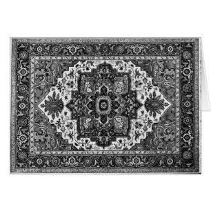PERSIAN RUG - Black & White