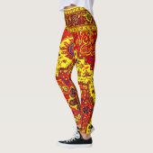 PERSIAN RUG - Rood en geel Leggings (Links)