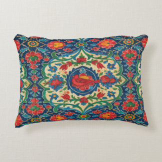 Persian Tile Art Throw Pillow – Colorful Tradition Accent Kussen