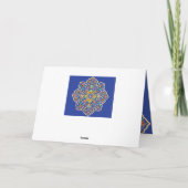 Persian Turquoise Feestdagen Kaart (Achterkant)
