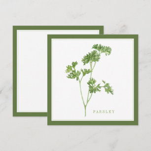 PERSIL FRAIS Carte plate carrée 5,25" / Vert