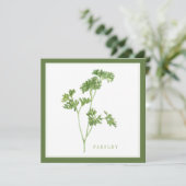 PERSIL FRAIS Carte plate carrée 5,25" / Vert (Debout devant)