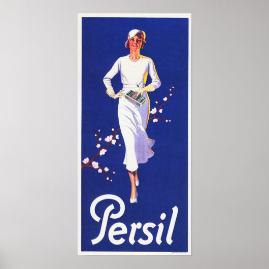 PERSIL White German Soap Detergent Old Adverteren Poster (Voorkant)