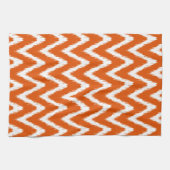 Persimmon Asian Moods Ikat Chevrons Theedoek (Horizontaal)