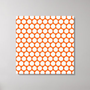 Persimmon Asian Moods Ikat Stippen Canvas Afdruk