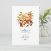 Persimmon Bloemen Vrijgezellenfeest Kaart (Staand voorkant)