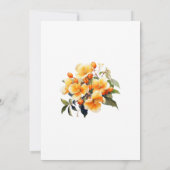 Persimmon Bloemen Vrijgezellenfeest Kaart (Achterkant)