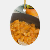 Persimmon Compote Keramisch Ornament (Voorkant)