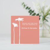 Persimmon Daisy Blooms sparen de Uitnodiging van d (Staand voorkant)