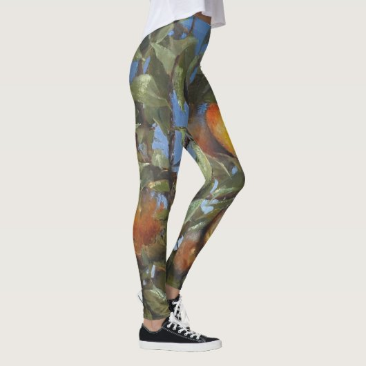 Persimmon Fruit Beauful Original Artwork Leggings (Rechts)