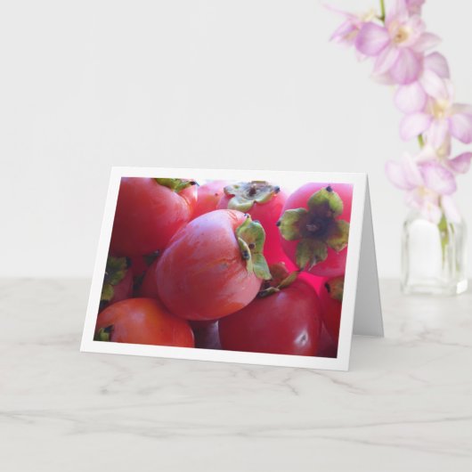 Persimmon Fruit Kaart (Orchidee)