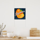 Persimmon  Fruit Label Poster (Keuken)