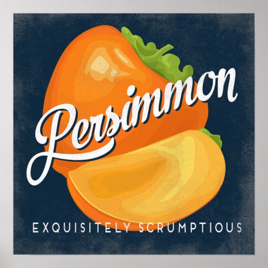 Persimmon  Fruit Label Poster (Voorkant)