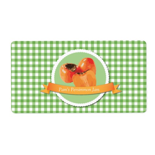 Persimmon Jam Canning Label (Voorkant)