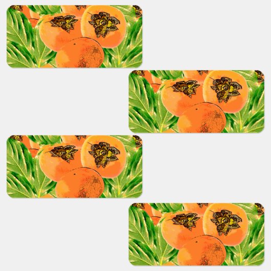 Persimmon (kaki) labels (Groep)