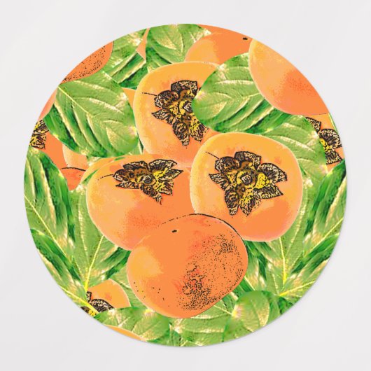 Persimmon (kaki) labels (Design 3)
