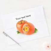 Persimmon vruchten vierkante sticker (Envelop)