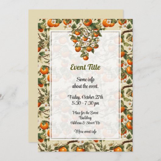 Persimmons Kaart (Voorkant / Achterkant)