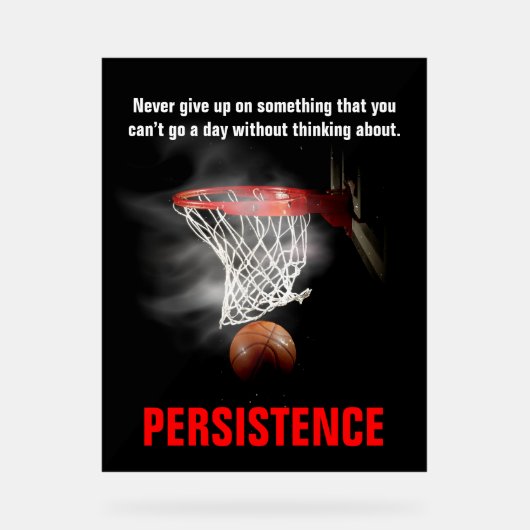 Persistance Basketball Inspiration Motivation (Recto)