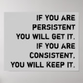 persistente en consistente poster (Voorkant)