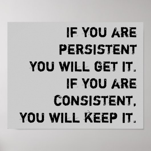 persistente en consistente poster (Voorkant)