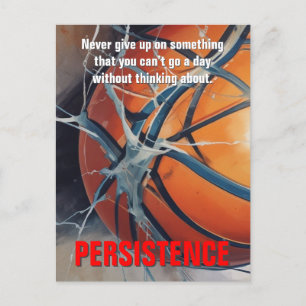 Persistentie Basketball Inspirerend Motivatie Briefkaart