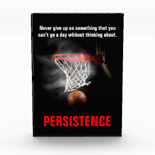 Persistentie Basketball Inspirerend Motivatie Fotoblokken