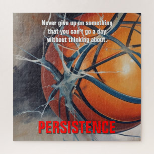 Persistentie Basketball Inspirerend Motivatie Legpuzzel