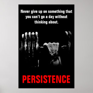 Persistentie — Opleiding van gebouwen — hard werke Poster