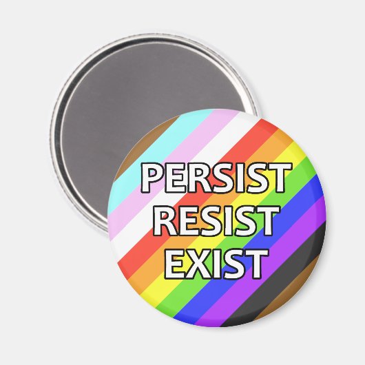 Persister/Résister/Exist Fide Fridge Magnet (Recto/Verso)