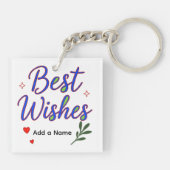 Person Best Wishes Acrylic Keychain – Add a name (Achterkant)