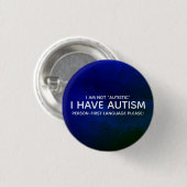 Person First Autism Button (Voorkant /achterkant)