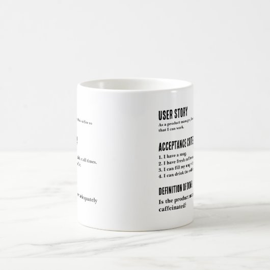 Persona Product Manager User Story Agile Scrum Mug (Centre)