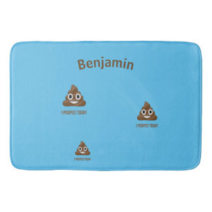 PersonaIized ik heb vandaag Poo Emoji gepoold op b Badmat