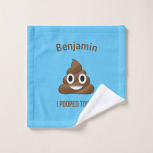 PersonaIized ik heb vandaag Poo Emoji gepoold op b Washandje