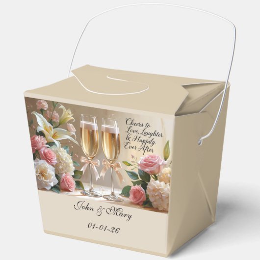 Personakised Wedding Favor Box Bedankdoosjes (Voorkant)