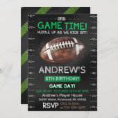 Personal American football Anniversaire Invitation (Devant / Derrière)