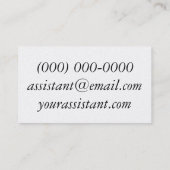 Personal Assistant Umbrella Visitekaartje (Achterkant)