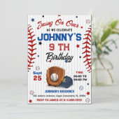 Personal Baseball Birthday Invitation (Debout devant)