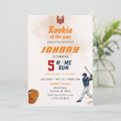 Personal Baseball Birthday Party Invitation (Debout devant)