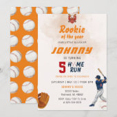 Personal Baseball Birthday Party Invitation (Devant / Derrière)