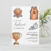 Personal Basketball Birthday Invitation (Debout devant)
