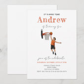 Personal Basketball Birthday Invitation (Devant / Derrière)