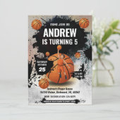 Personal Basketball Birthday Invitation Sport (Debout devant)