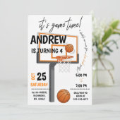Personal Basketball Invitation Birthday Party (Debout devant)