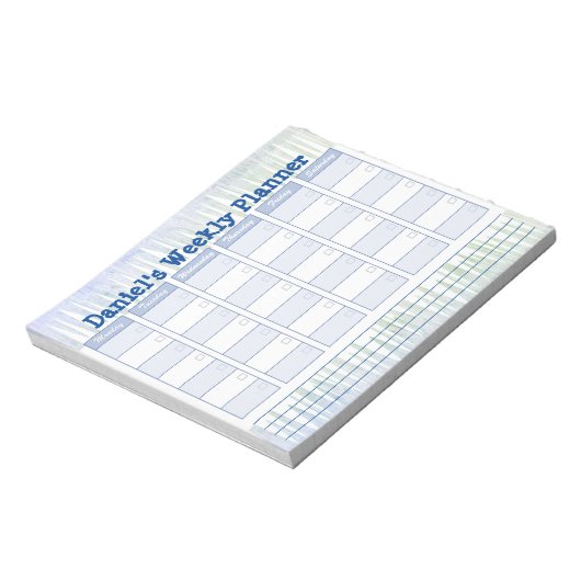 Personal Blue Weekly Planner-laptop Notitieblok (Gedraaid)