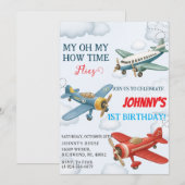 Personal Boy 1st Airplane kind Verjaardag Kaart (Voorkant / Achterkant)