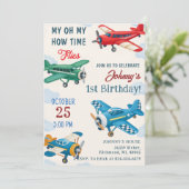 Personal Boy 1st Airplane Verjaardag Kaart (Staand voorkant)