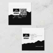 Personal Calling Card with QR code Black & White Contactkaartje (Voorkant / Achterkant)