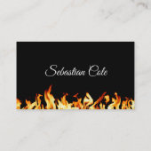 Personal Chef Culinaire Flaming Fire Catering Visitekaartje (Achterkant)